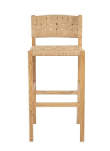 Dareels Tabouret CORA en teck et corde - 48x55xh110cm - Naturel  - Dareels