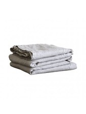 Tell me more Mantel rectangular - 100% lino lavado a la piedra - 160x330cm - gris claro - Tell Me More
