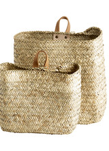 TineKHome Set of 2 Natural wall baskets - natural - 43xh35cm y 25xh23cm