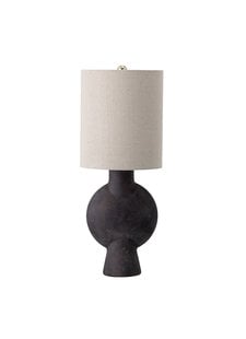Bloomingville Terracotta & Linen Table Lamp - black - Ø20,5xH54,5cm - Bloomingville