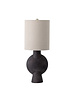 Bloomingville Terracotta & Linen Table Lamp - black - Ø20,5xH54,5cm - Bloomingville