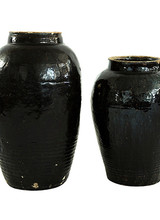 Snowdrops Copenhagen Jar Vintage - Ø30xh50cm - black - unique item