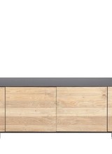 Dareels Aparador / Sideboard GEOX 208 - teca natural y hierro - 208x45xh72 - Dareels