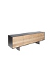 Dareels Aparador / Sideboard GEOX 208 - teca natural y hierro - 208x45xh72 - Dareels