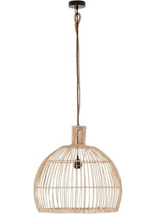 Petite Lily Interiors Lámpara de techo en rattan - natural - Ø50xH50cm