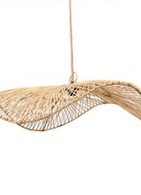 Bazar Bizar Rattan pendant lamp 'Chapeau' - natural - Ø75x20cm