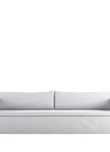 Creme linen Couch / Sofa - 290x94xH75cm