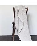 Tell me more Knitted plaid in 100% cotton - Offwhite - 130x170cm - Tell Me More