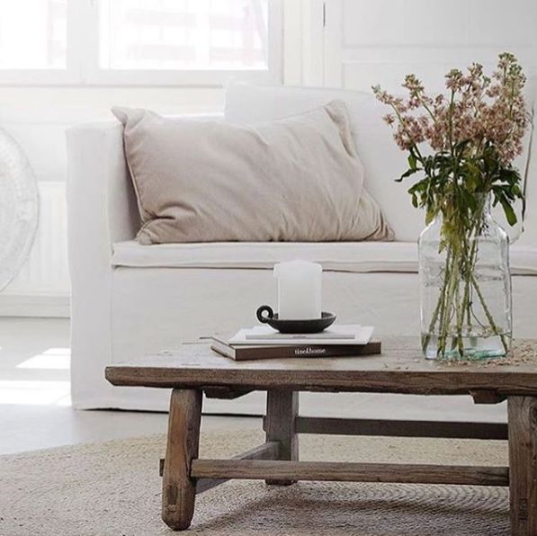 Snowdrops Copenhagen Coffee Table Vintage Elm Wood L106x62xh43cm Unique Piece Petite Lily Interiors