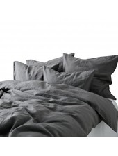 Tell me more Duvet cover 100% stonewashed linen - 220x240 - dark grey - Tell me more