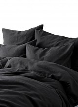 Tell me more Duvet cover 100% stonewashed linen - 220x240 - carbon - Tell me more