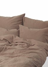 Tell me more Duvet cover 100% stonewashed linen - 220x240 - chestnut