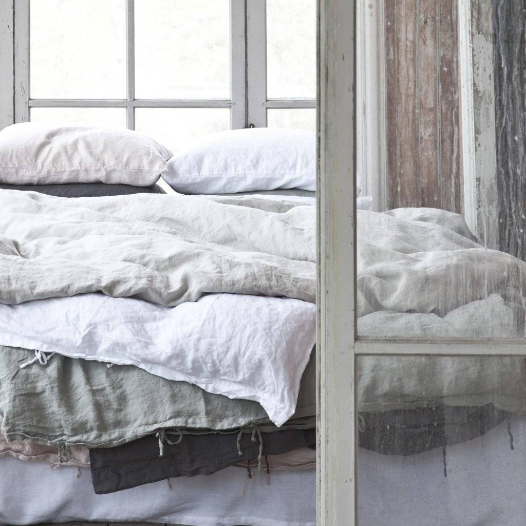 Duvet cover 100% stonewashed linen - 220x240 - dark grey - Tell me more -  Petite Lily Interiors