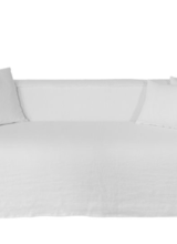 Dareels Canapé en lin Strozzi - 2PL - blanc - 220x95xH65cm