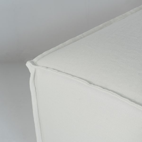 Dareels Chaise lounge en lin Strozzi 3PL - blanc - 190x100xH65cm