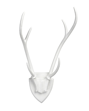 Broste Copenhagen Antlers Wall Hanging In Polyresin White
