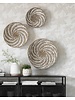 Petite Lily Interiors Set de 3 paniers ethnique mural - naturel / blanc