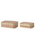 Bloomingville Set of 2 bamboo boxes - Natural / Red