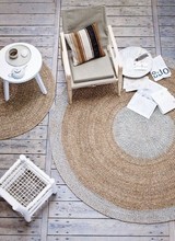 Moroccan chair Household Hardware and round rug Bloomingville - Styling by VT Wonen.nl