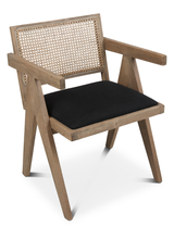 Petite Lily Interiors Chair Untreated wood - Natural / black - 54x51x74cm