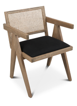 Petite Lily Interiors Silla de madera no tratada - Naturel / Noir - 54x51x74cm