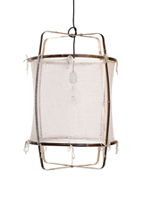 Ay Illuminate Lampe Suspension Bambou et Cachemire Z11 - blanc - Ø 48.5cm - Z11 - Ay illuminate