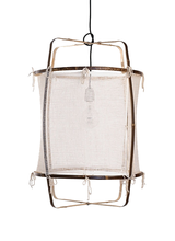 Ay Illuminate Z11 pendant lamp in bamboo and cashmere cover - Ø 48.5cm - white - Ay illuminate