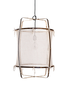 Ay Illuminate Lampe Suspension Bambou et Cachemire Z11 - blanc - Ø 48.5cm - Z11 - Ay illuminate