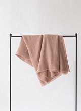 Tell me more Linen bedspread / Throw - Almond / Nude - 130x170cm
