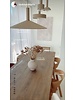Petite Lily Interiors Table de salle à manger bois brut recyclé  - 220x85xH76cm  - Piece Unique