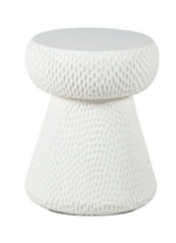 Dareels Tabouret blanc - teck - 33x33xh40cm - Dareels