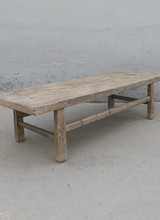 Maisons Origines Table basse bois brut - 162X56X43cm - pièce unique