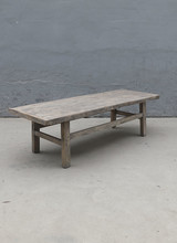 Maisons Origines Raw wood coffee table - 152X56X44cm - Walnut