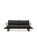 HK Living Black outdoor sofa - Aluminum - 220x84xh63cm