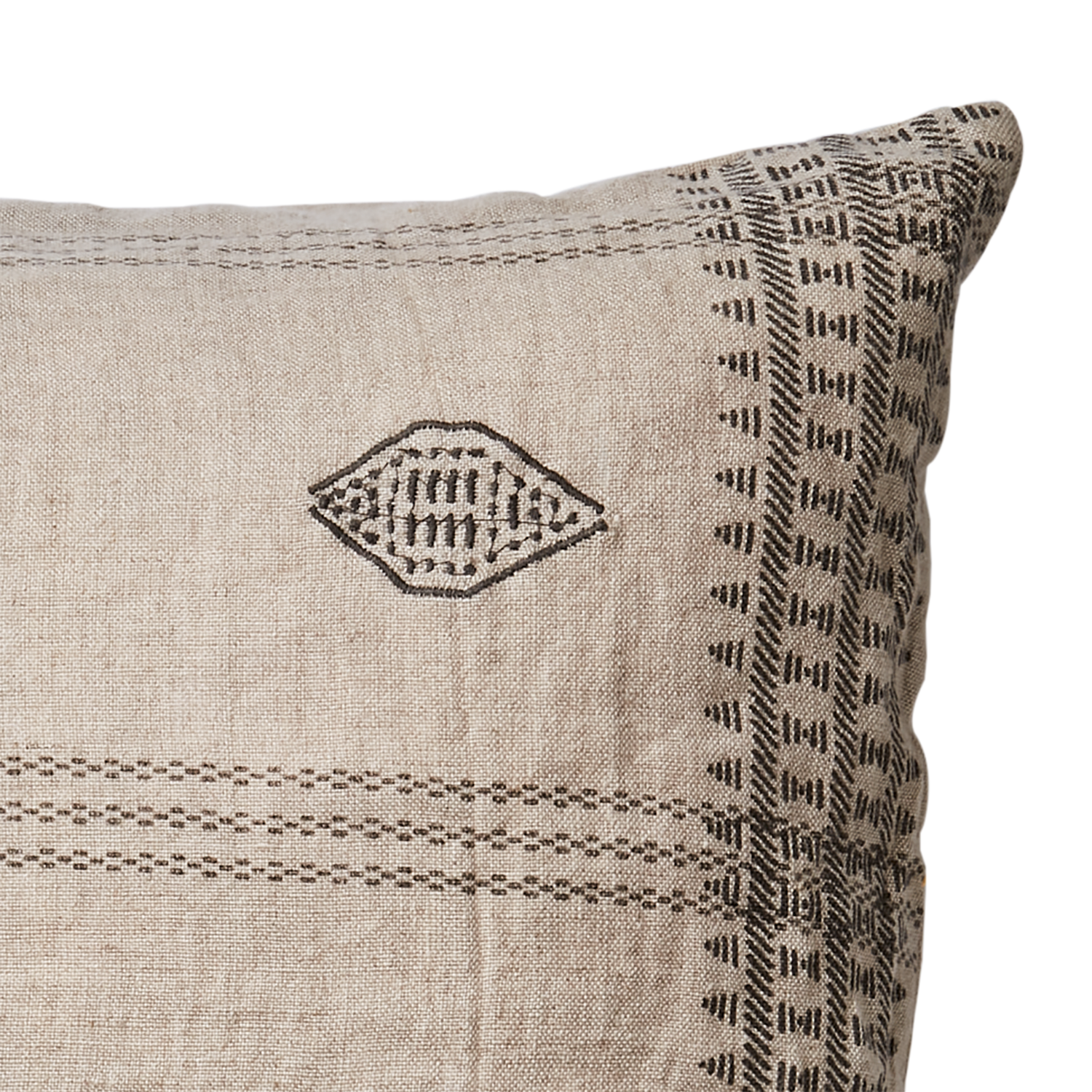 Affari of Sweden Cushion FERNANDO cover 100% linen - Natural- Grey - 50x50cm