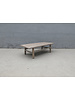 Maisons Origines Table basse vintage / bois brut - 143X69X44cm - noyer brut