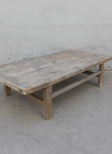 Maisons Origines Vintage raw wood coffee table - 180X86X46cm