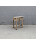 Maisons Origines Table console avec tiroir - Bois brut - 80x50x80cm