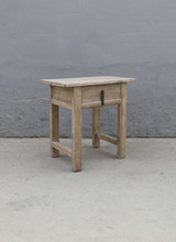 Maisons Origines Table console avec tiroir - Bois brut - 80x50x80cm