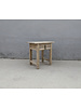 Maisons Origines Table console avec tiroirs - Bois brut - 80x50x80cm
