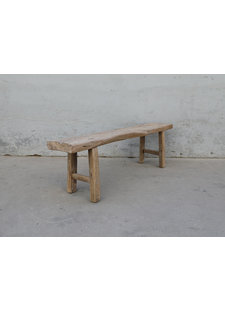Maisons Origines Banc bois brut / Table basse - 158X32XH51cm - pièce unique