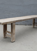 Maisons Origines Banc bois brut / Table basse - 200X38XH50cm - pièce unique