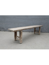 Maisons Origines Banc bois brut / Table basse - 200X38XH50cm - pièce unique