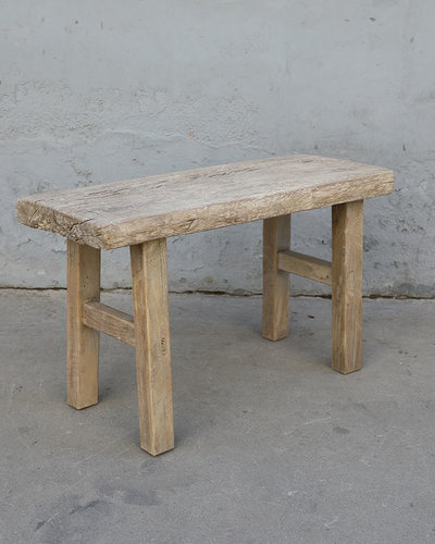 Maisons Origines Banc bois brut / Table basse - 116X39X50cm - pièce unique