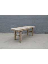 Maisons Origines Banc bois brut / Table basse - 116X39X50cm - pièce unique