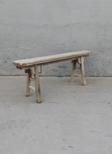 Maisons Origines Bench Raw Elm wood - 131X17X50cm - Unique Product