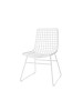 HK Living White metal chair WIRE - HK Living
