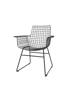 HK Living Silla de Metal WIRE - Negro - HK Living