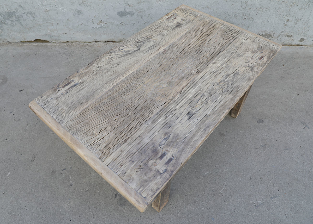 Maisons Origines Raw wood coffee table - 100X60XH43cm - recycled Elm wood