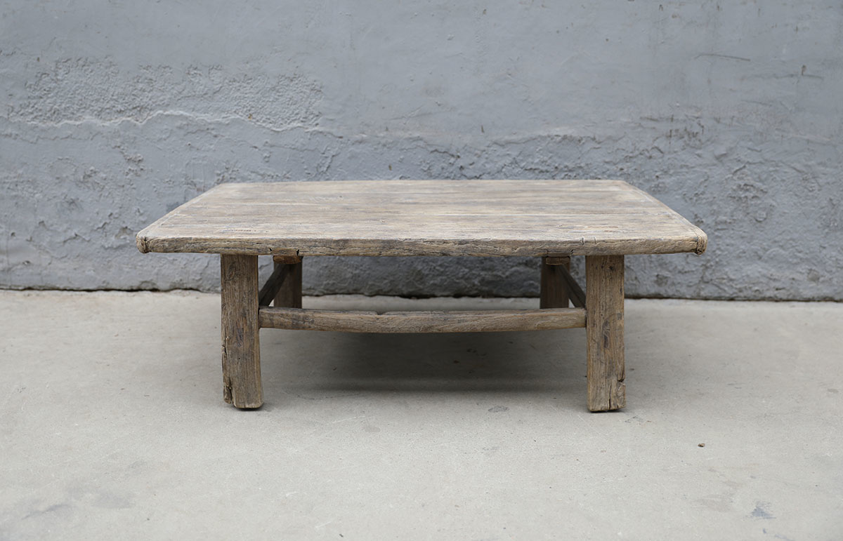 Maisons Origines Banc bois brut / Table basse - 167X34XH42cm - pièce unique